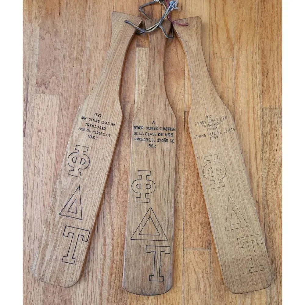 3 Phi Delta Theta UNH Fraternity Pledge Paddle Boards 1962 1963 1964 Vintage 24